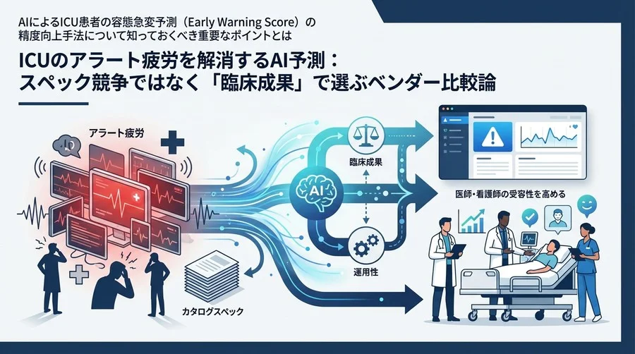 ICUのアラート疲労を解消するAI予測：スペック競争ではなく「臨床成果」で選ぶベンダー比較論