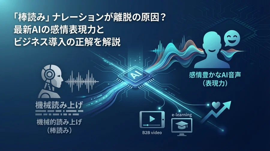 脱・棒読みナレーション！AI音声合成で感情豊かな動画を作るビジネス導入の正解