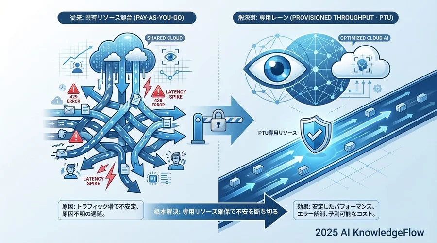 解決策：Provisioned Throughput (PTU) という「専用レーン」 - Section Image