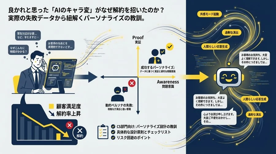 「親切なAI」が解約を招く時：動的ペルソナの失敗事例と教訓