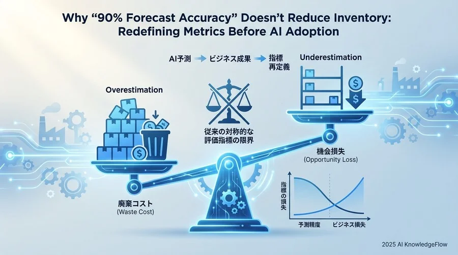 なぜ「予測精度90%」でも在庫は減らないのか：AI導入前の指標再定義 - Section Image