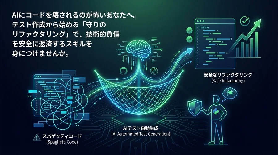 AIに壊されるのが怖い？Pythonリファクタリングは『テスト自動生成』から始めれば9割成功する