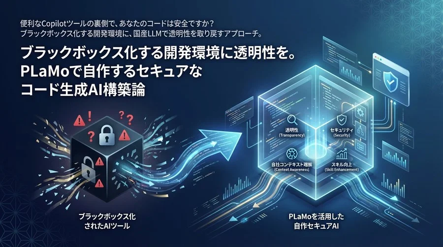 ブラックボックス化する開発環境に透明性を。PLaMoで自作するセキュアなコード生成AI構築論