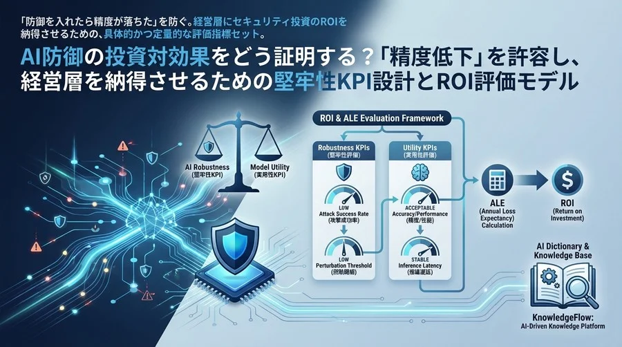 AI防御の投資対効果をどう証明する？「精度低下」を許容し、経営層を納得させるための堅牢性KPI設計とROI評価モデル