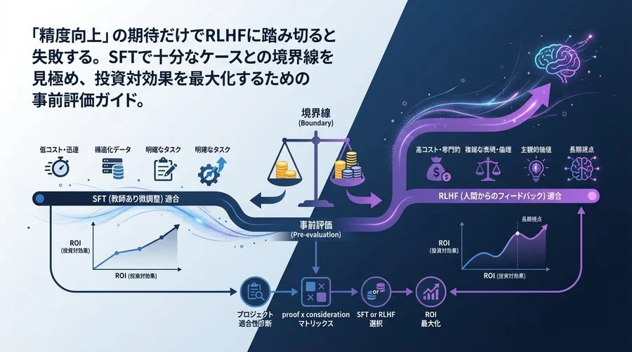 RLHF導入の「適合性診断」ガイド：SFTで十分なケースとの境界線と投資対効果