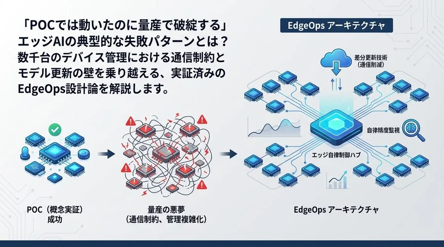 POC成功が量産の悪夢に変わる前に：数千台のエッジAIを制御するEdgeOpsアーキテクチャの鉄則