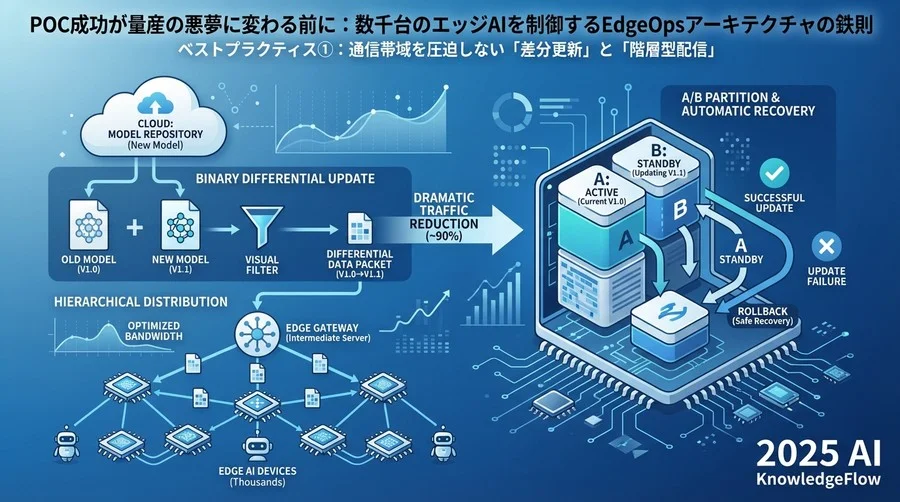 ベストプラクティス①：通信帯域を圧迫しない「差分更新」と「階層型配信」 - Section Image