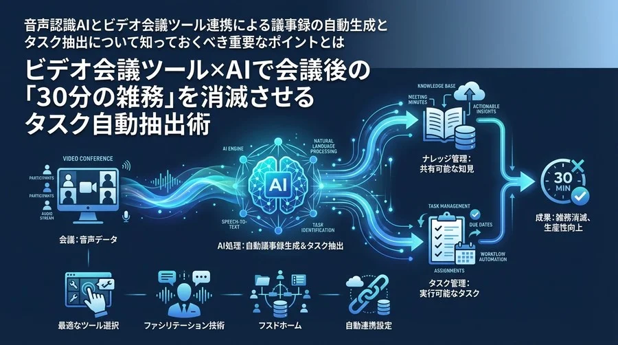 Zoom×AIで会議後の「30分の雑務」を消滅させるタスク自動抽出術
