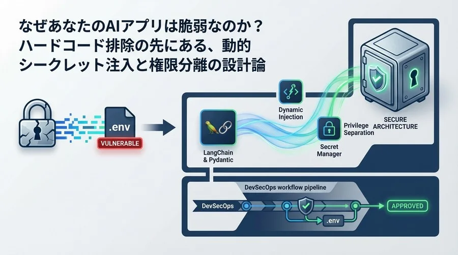 なぜAIアプリは脆弱なのか？動的シークレット注入と権限分離で実現するLangChainの堅牢な設計論