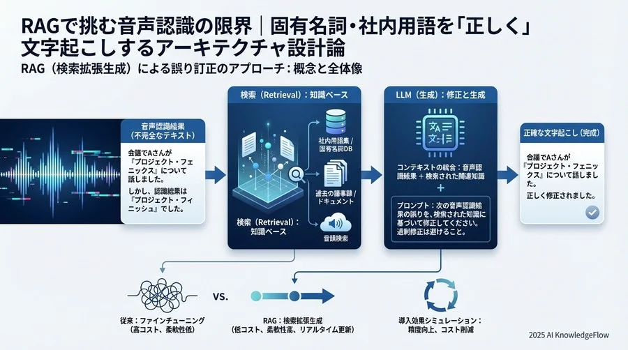 RAG（検索拡張生成）による誤り訂正のアプローチ：概念と全体像 - Section Image