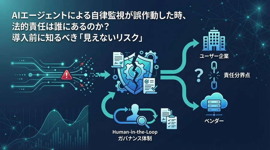 自律監視AIが暴走したら誰の責任？MLOps導入前に定めるべき「法的防波堤」とガバナンス