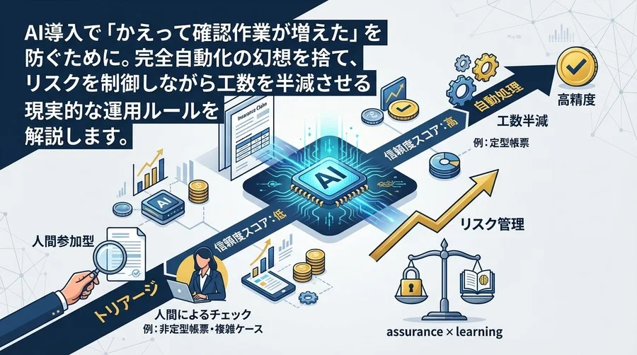 保険金請求AIの「誤読」を防ぐ現実解：完全自動化を捨て、工数を半減させるトリアージ運用術