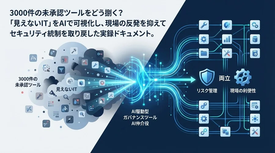 3000件の未承認ツールをどう捌く？AIが「情シスvs現場」の対立を解消したガバナンス変革の実録