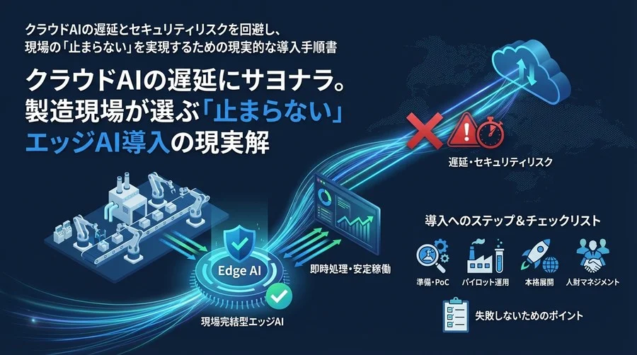 クラウドAIの遅延にサヨナラ。製造現場が選ぶ「止まらない」エッジAI導入の現実解