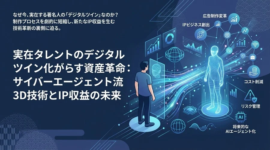 実在タレントのデジタルツイン化がもたらす資産革命：サイバーエージェント流3D技術とIP収益の未来