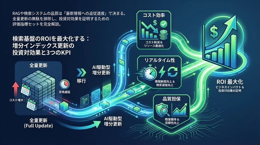 検索基盤のROIを最大化する：増分インデックス更新の投資対効果と3つのKPI