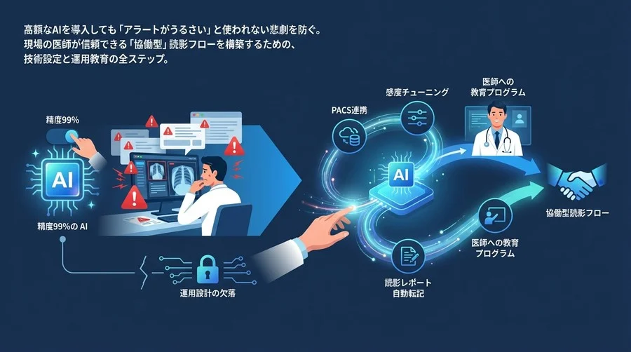 精度99%のAIが現場で「スイッチを切られる」理由：放射線科医が納得する協働型読影フロー構築の全技術