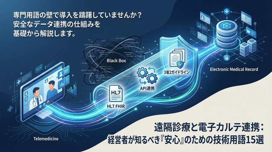 遠隔診療と電子カルテ連携：経営者が知るべき「安心」のための技術用語15選