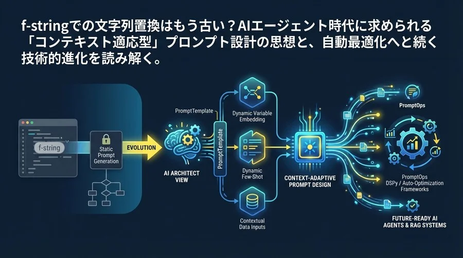 f-stringの限界を超えて：AIアーキテクトが選ぶ「コンテキスト適応型」プロンプト設計論
