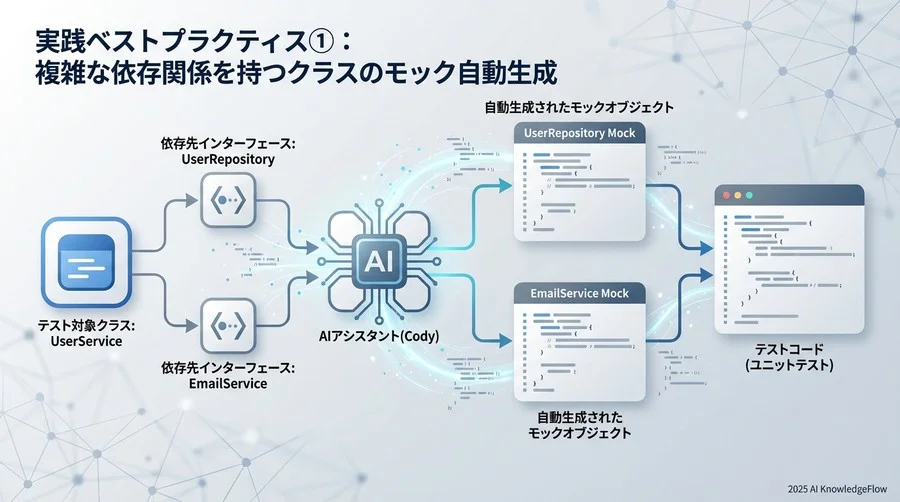 実践ベストプラクティス①：複雑な依存関係を持つクラスのモック自動生成 - Section Image