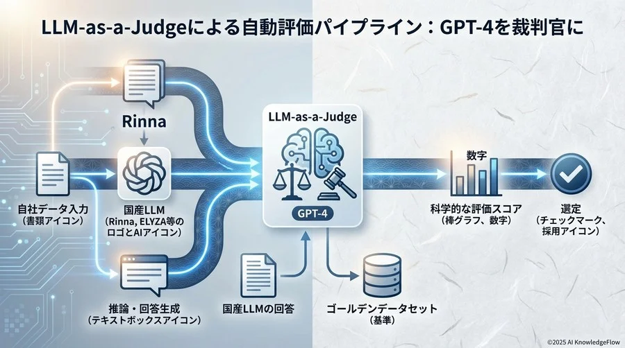 実践プロセス②：LLM-as-a-Judgeによる自動評価パイプライン - Section Image