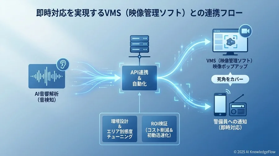 ベストプラクティス①：即時対応を実現するVMS（映像管理ソフト）との連携フロー - Section Image