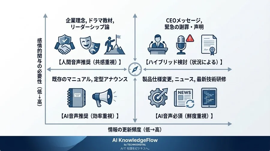 コスト削減は二の次だ。AIナレーションが「人間の声」より学習定着率を高める科学的理由 - Conclusion Image