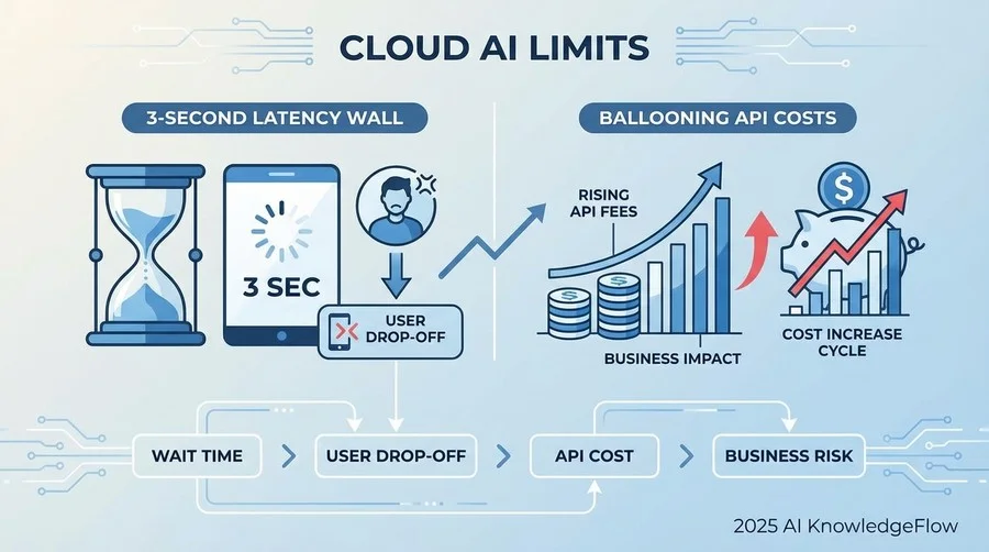 クラウドAIの限界：待ち時間3秒の壁と膨らむAPIコスト - Section Image