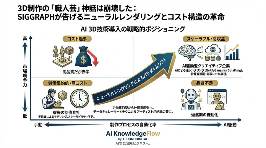 3D制作の「職人芸」神話は崩壊した：SIGGRAPHが告げるニューラルレンダリングとコスト構造の革命 - Conclusion Image