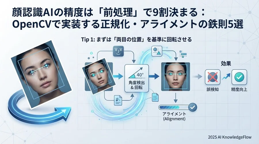 Tip 1: まずは「両目の位置」を基準に回転させる - Section Image