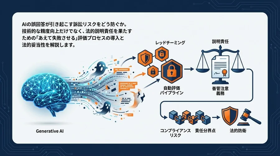 AIハルシネーションを「あえて誘発」する法的意義とは？説明責任を果たす自動評価パイプライン構築戦略