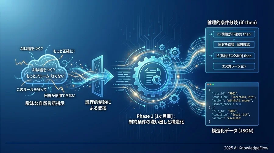 Phase 1 [1ヶ月目]：制約条件の洗い出しと構造化 - Section Image