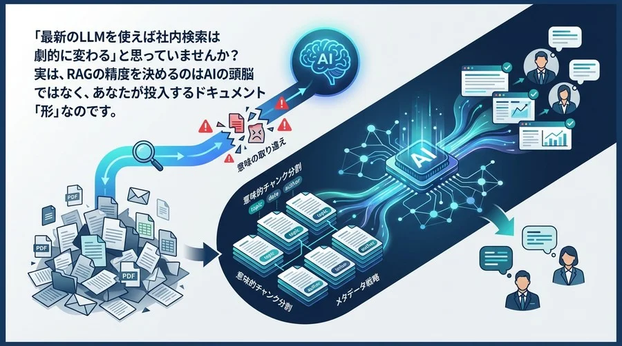 RAGの精度は「前処理」で決まる。AIモデルを変える前に見直すべきドキュメント構造化戦略