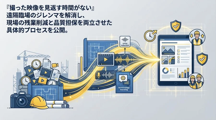 「撮っただけ」の映像を資産に。遠隔臨場×LLMで現場報告書を自動化した泥臭い記録