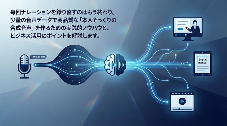 再収録ゼロへ。たった1分のデータで「本人の声」を再現するAI音声クローニング実践導入術