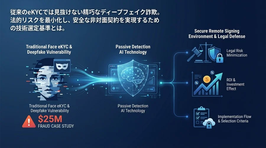 2500万ドル詐欺を防ぐディープフェイク検知技術 - 顔認証eKYCの限界と法的防衛策