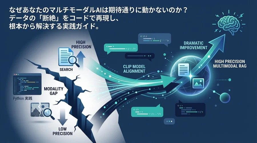 マルチモーダルRAGの「精度が出ない」をコードで再現：モダリティギャップの正体と解消法【Python実践】