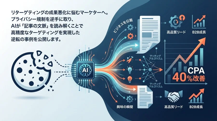 脱Cookieの切り札「AIコンテキスト解析」でCPAを40%改善したB2Bマーケティングの逆転戦略