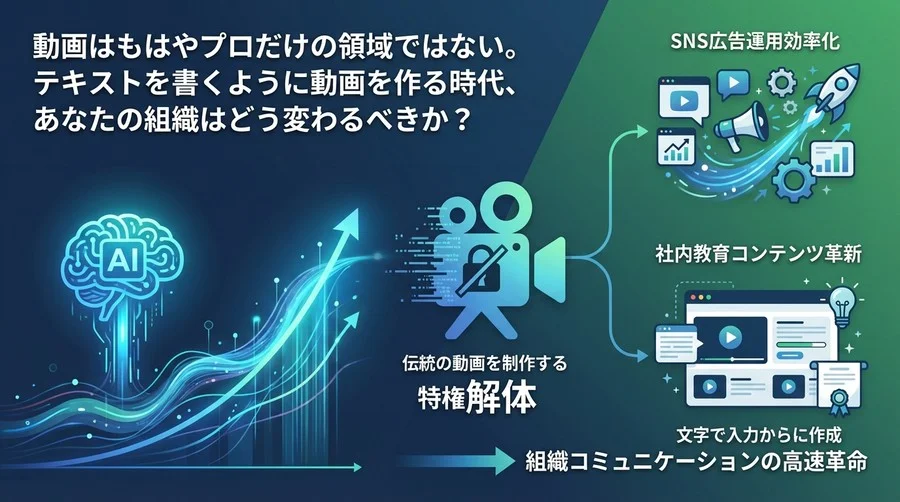 動画制作の「特権」を解体せよ。AI内製化がもたらす組織コミュニケーションの高速革命