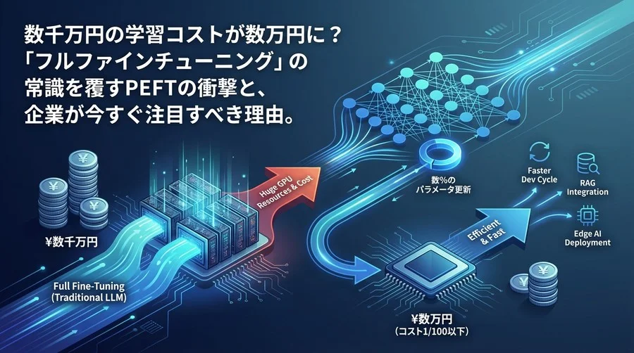 数千万円の学習コストが数万円に？「フルファインチューニング」の常識を覆すPEFTの衝撃
