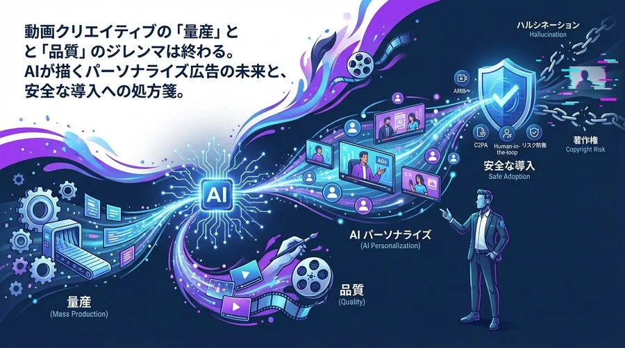 動画広告の「量産」と「品質」は両立する。AIパーソナライズの未来と安全な導入戦略