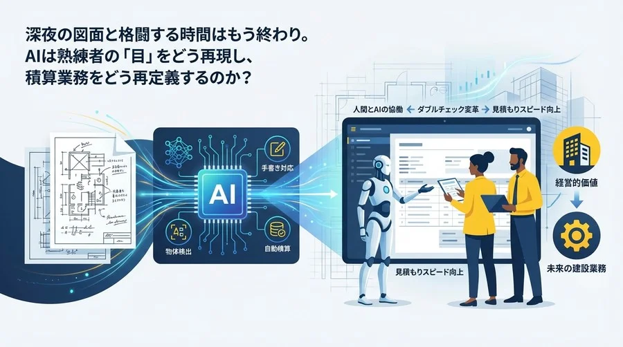 図面拾い出しのAI革命：自動積算ソフトが描く建設業務の未来と熟練者の役割