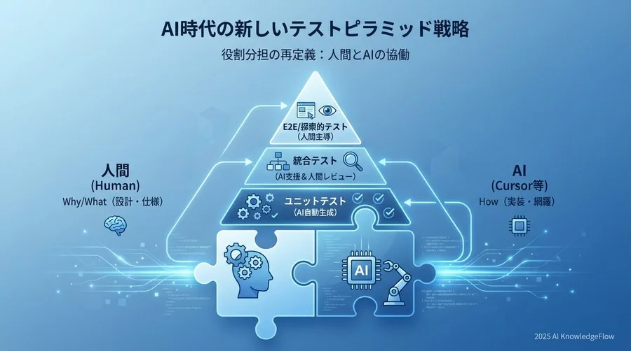 AI時代の新しいテストピラミッド戦略：役割分担の再定義 - Section Image
