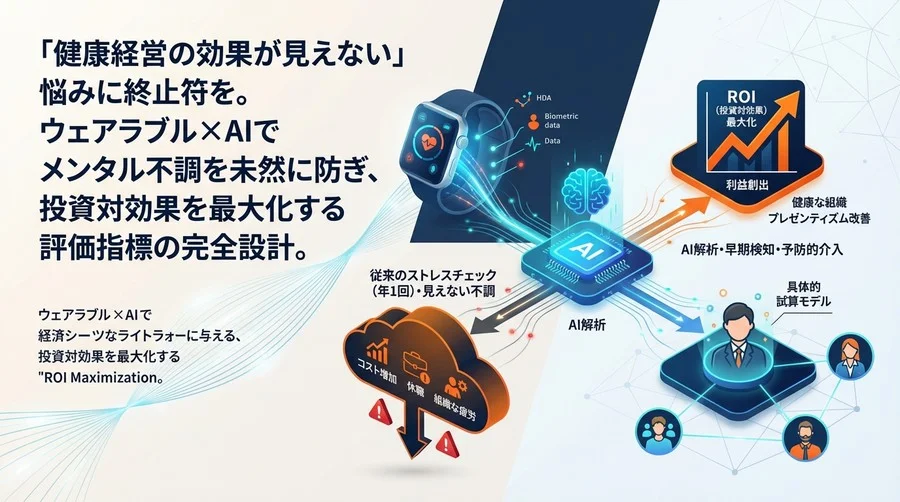 健康経営のROIを最大化する：バイタルデータ×AIで実現するメンタル不調の「予防的」投資対効果試算