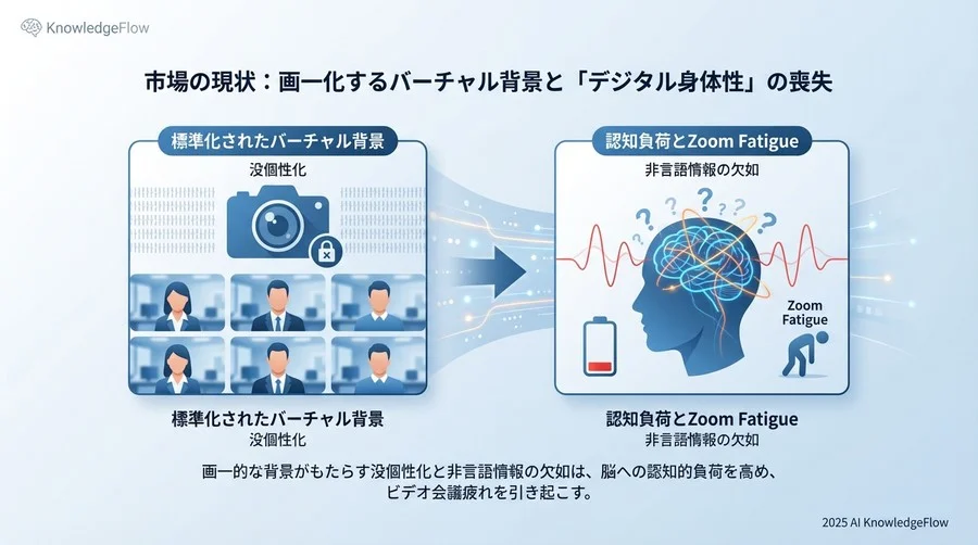 市場の現状：画一化するバーチャル背景と「デジタル身体性」の喪失 - Section Image