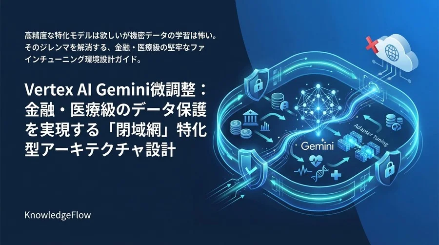 Vertex AI Gemini微調整：金融・医療級のデータ保護を実現する「閉域網」特化型アーキテクチャ設計