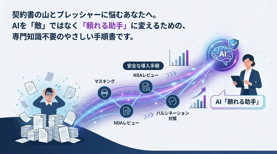 ひとり法務の契約書チェックをAIで「守りの要」へ。安全な導入手順と実践プロンプト