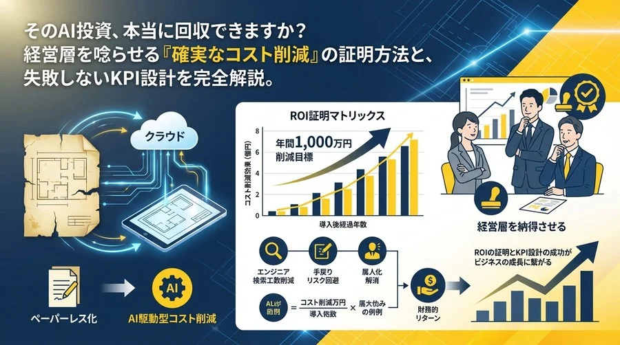 図面管理のROIを証明せよ：経営層を納得させるコスト削減試算とKPI設計術