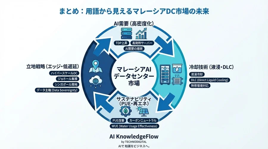 マレーシアDC市場を読み解く：AIインフラ冷却技術と重要用語のビジネス解説 - Conclusion Image