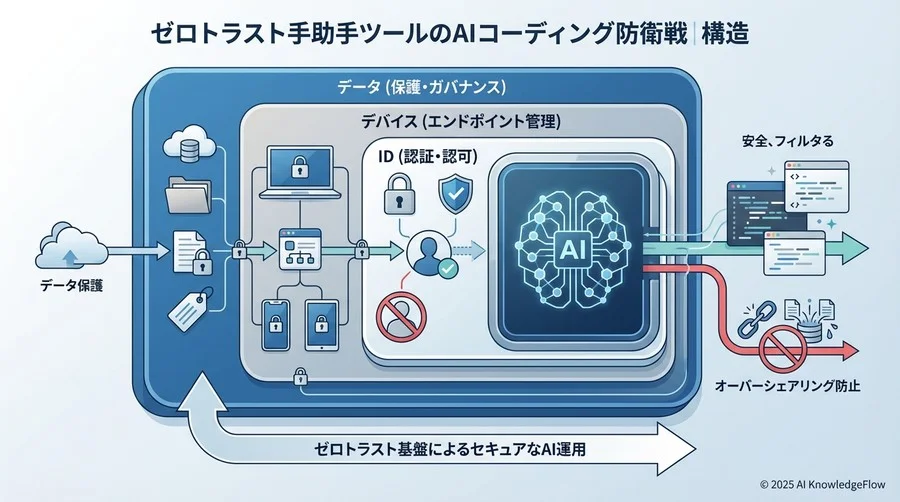 ゼロトラスト原則に基づくCopilot防御の3層構造 - Section Image